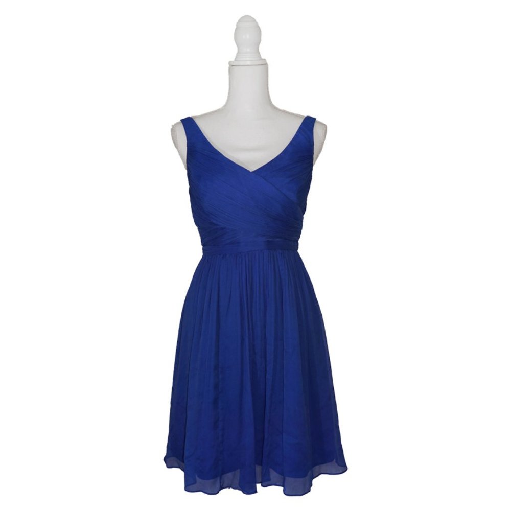 J Crew 100% Silk Cocktail Dress in Royal Blue